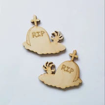 Halloween sírkő 77*70*3 mm