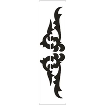 3D stencil 50*195*1 mm, szembeforduló szárnyas