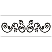 3D stencil 80*195*1 mm, indák tulipánnal