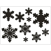 3D stencil 145*195*1 mm, hópelyhek