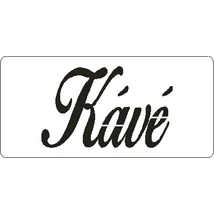 3D stencil 50*105*1 mm, felirat "Kávé"