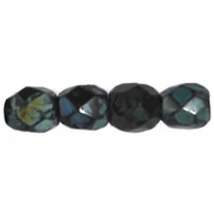 Csiszolt gyöngy 3 mm FP1-03-T23980 Fekete picasso 100 db