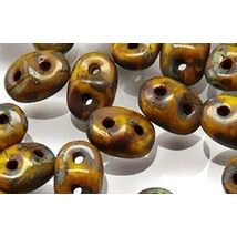 SuperDuo, T83120 Opak sárga picasso, 5 g