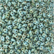 Superduo gyöngy DU0563030-43400 Türkizkék picasso 5 g  