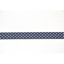 Dekorszalag pöttyös barna-fehér 15 mm * 10 m