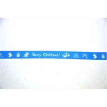 Dekorszalag merry christmas kék 15 mm * 10 m