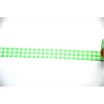 Dekorszalag kockás zöld 15 mm * 10 m