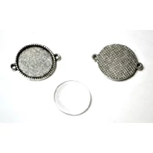 Medál/karkötő alap mintás 18*25 mm + 16 mm lencse