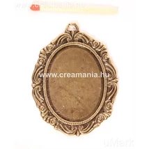 Díszes medál ovális 3*4 cm barokk