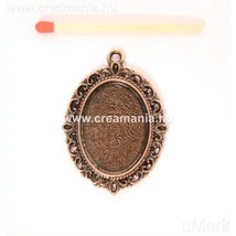 Díszes medál ovális kicsi