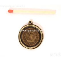 Medál alap kerek, 18 mm