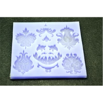 Marcipán/fondant mintázó, szilikon, lap barokk virág Marcipán/fondant mintázó, szilikon, lap barokk virág