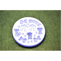 Marcipán/fondant mintázó, szilikon, kutya