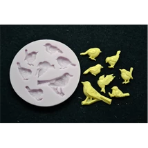 Marcipán/fondant mintázó, szilikon, madárkák (7-es) Marcipán/fondant mintázó, szilikon, madárkák (7-es)