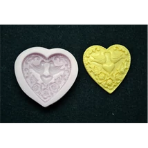 Marcipán/fondant mintázó, szilikon, mézeskalácsszív Marcipán/fondant mintázó, szilikon, mézeskalácsszív