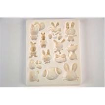 Marcipán/fondant mintázó nyuszik Marcipán/fondant mintázó nyuszik