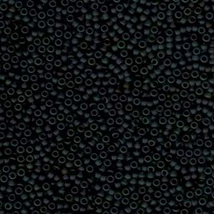 Miyuki kásagyöngy 11/0  11-9401FR  Matt fekete AB  5 g