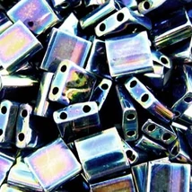 Miyuki Tila gyöngy 5*5 mm  TL455  Irizáló középkék  5g