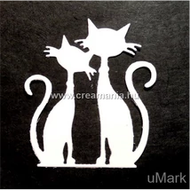 Papírkivágás cicapár 3 db/cs