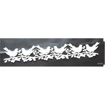 Papírkivágás hosszú girland madarakkal 2 db/cs