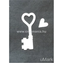 Papírkivágás kulcs szíves 3 db/cs