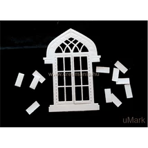 Papírkivágás díszes ajtó téglákkal 2 db/cs