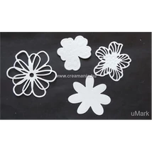 Papírkivágás virág 4 db/csomag