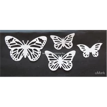 Papírkivágás pillangó család 4 db/csomag