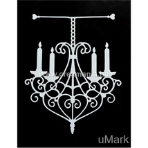 Papírkivágás csillár gyertyákkal 2 db/csomag