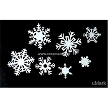 Papírkivágás hópelyhek 2. 7 db/csomag