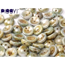 Piggy gyöngy 3000 - 65431 Kréta fehér alapon kék lüszter 20 db