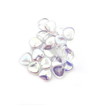 Rózsaszirom gyöngy 8*7 mm Kristály AB 10 db  