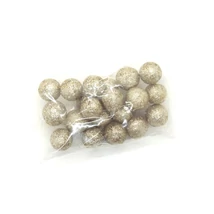 Glitteres golyó 20 db/cs ezüst