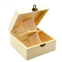 Teafilter tartó 4 rekeszes, teli tetővel, 15*15*8 cm