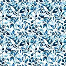 Transzfer papír süthető gyurmához leveles ágak kék