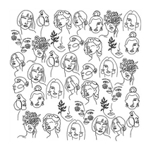 Transzfer papír süthető gyurmához női fejek