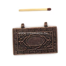 Medál alap tégla, 60*35 mm dupla aksztós