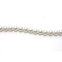 Viaszgyöngy füzér,  hófehér (10 mm szemek)