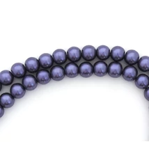 Viaszgyöngy füzér,  sötét lila (10 mm szemek)