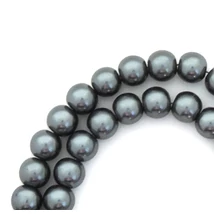 Viaszgyöngy füzér,  sötét szürke (3 mm szemek)