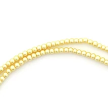 Viaszgyöngy füzér,  vajszínű (10 mm szemek)