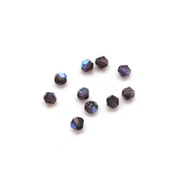 Csiszolt kúpos gyöngy AB 4 mm, lila 100 db/cs 