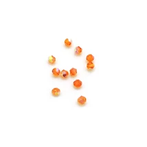 Csiszolt kúpos gyöngy AB 4 mm, narancs 100 db/cs   