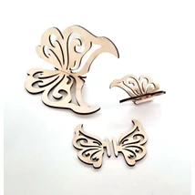 Pillangó 3D, vágott mintával 70*70*3 mm 