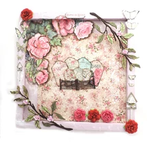 Vászonkép sok rózsával