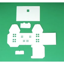 Házikó nagy kétszárnyú ajtóval