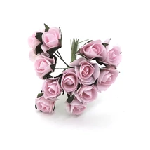 Papír rózsa csokor, rózsaszín