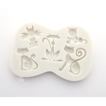 Öntőforma fondant cicák szilikon Öntőforma fondant cicák szilikon