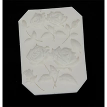 Marcipán/fondant mintázó rózsák szilikon