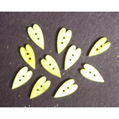 Szív 2 lyukkal 12*25*3 mm 1 db